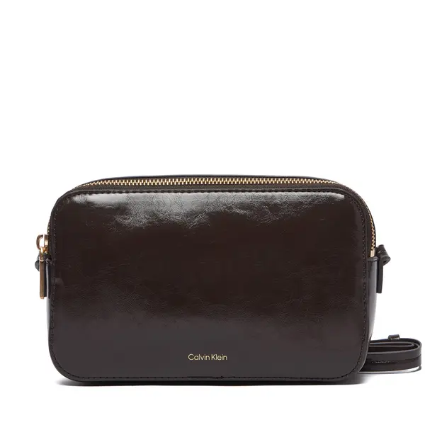 Calvin Klein Torbica Calvin Klein Foil Logo Glossy Camera Bag LV04F3539G Smeđa