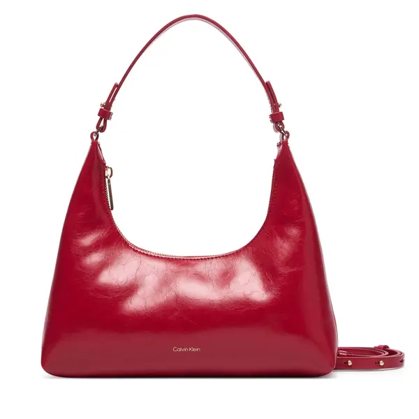 Calvin Klein Torbica Calvin Klein Foil Logo Glossy Conv Shoulder B LV04F3737G Tamnocrvena