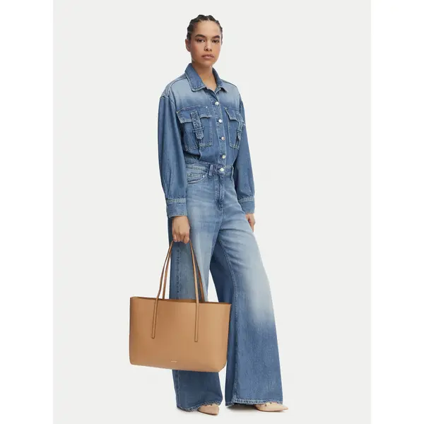 Calvin Klein Torbica Calvin Klein Foil Logo Tote LV04F3274G Bež
