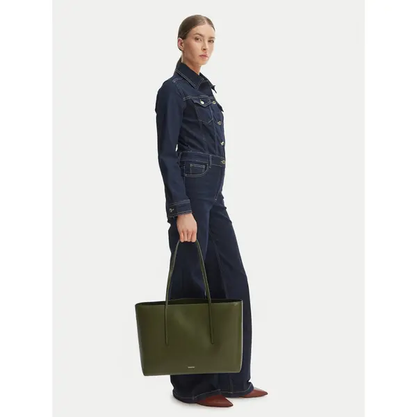 Calvin Klein Torbica Calvin Klein Foil Logo Tote W/Pouch LV04F3274G Zelena