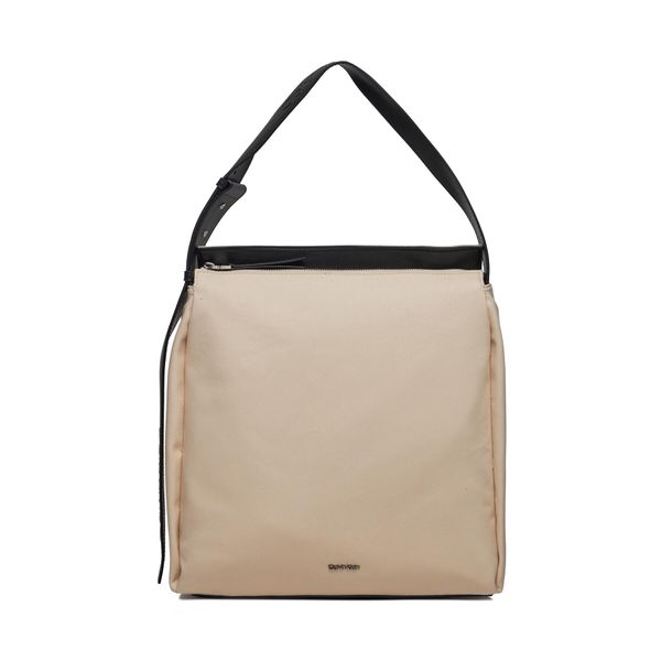 Calvin Klein Torbica Calvin Klein Gracie Shopper _Canvas K60K611344 Dk Ecru PC4