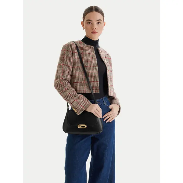 Calvin Klein Torbica Calvin Klein Hardware Flap Medium Crossbody LV04F3401G Crna