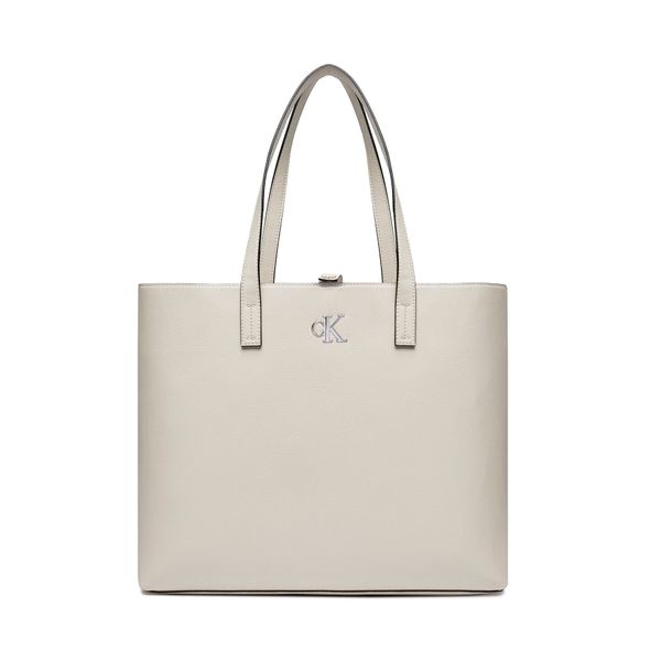 Calvin Klein Jeans Torbica Calvin Klein Jeans Minimal Monogram Slim Tote34 K60K611501 Stone CI2