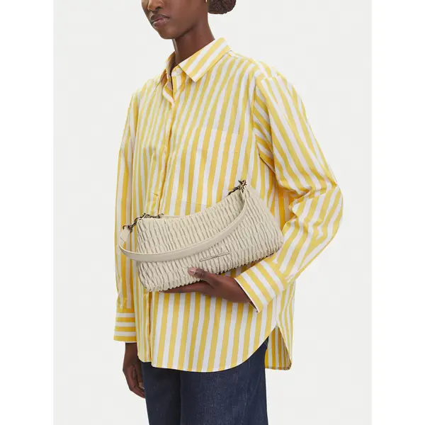 Calvin Klein Jeans Torbica Calvin Klein Jeans Rouched Shoulder Bag LV04K3088G Écru
