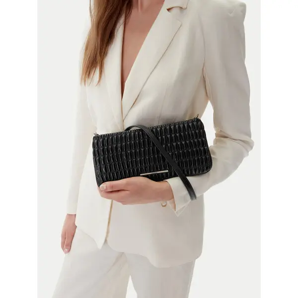 Calvin Klein Jeans Torbica Calvin Klein Jeans Rouched Zip Top Bag LV04K3090G Crna