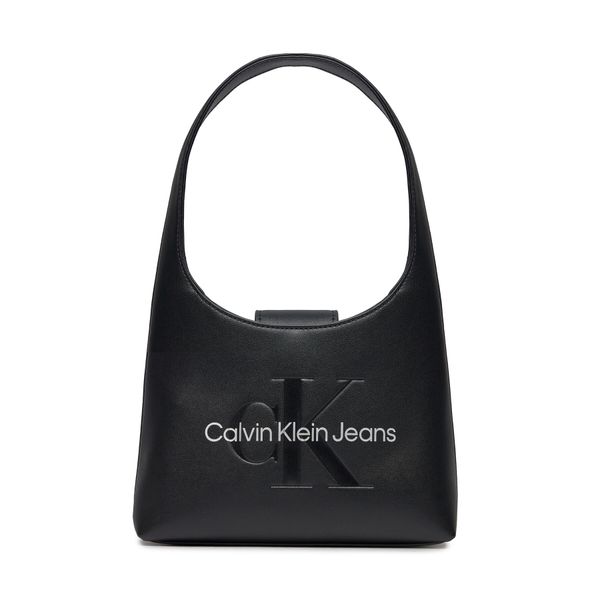 Calvin Klein Jeans Torbica Calvin Klein Jeans Sculpted Arch Shoulderbag22 Mono K60K611548 Black/Metallic Logo 0GL