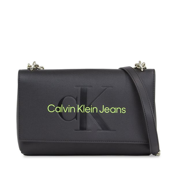 Calvin Klein Jeans Torbica Calvin Klein Jeans Sculpted Ew Flap Conv25 Mono K60K611866 Black/Dark Juniper 0GX