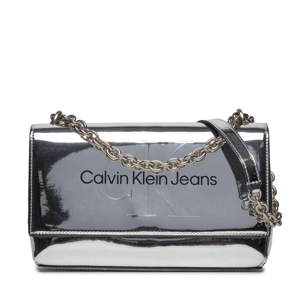 Calvin Klein Jeans Torbica Calvin Klein Jeans Sculpted Ew Flap Conv25 Mono S K60K611856 Silver 0IM
