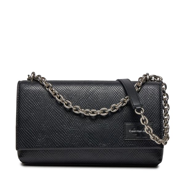 Calvin Klein Jeans Torbica Calvin Klein Jeans Sculpted Flap W/Chain25 Snake K60K611521 Black BEH