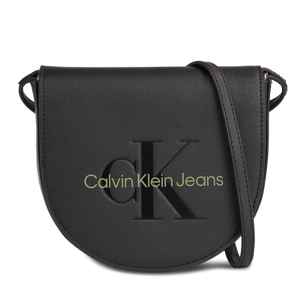 Calvin Klein Jeans Torbica Calvin Klein Jeans Sculpted Mini Saddle Bag K60K611966 Black/Dark Juniper 0GX