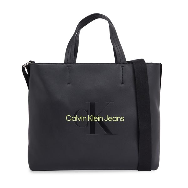 Calvin Klein Jeans Torbica Calvin Klein Jeans Sculpted Mini Slim Tote26 Mono K60K611547 Black/Dark Juniper 0GX