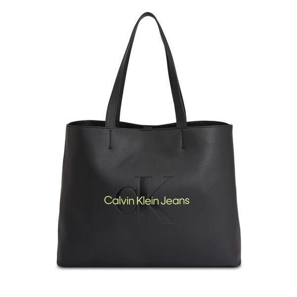 Calvin Klein Jeans Torbica Calvin Klein Jeans Sculpted Slim Tote34 Mono K60K610825 Black/Dark Juniper 0GX