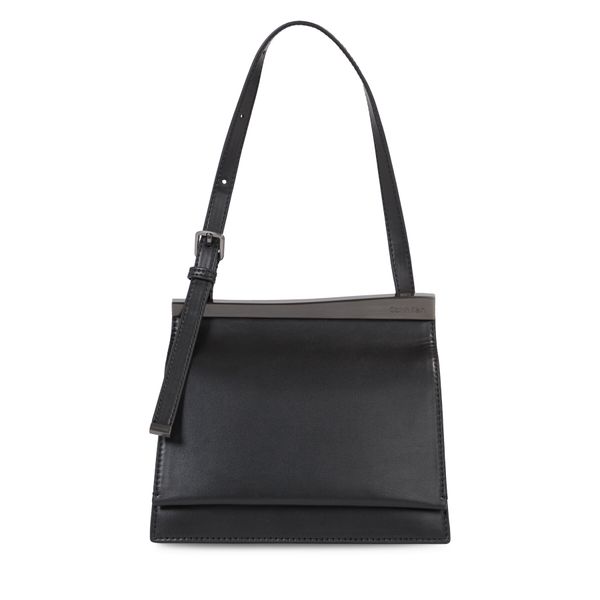 Calvin Klein Torbica Calvin Klein Metal Edge Shldr Bag Sm W/ Flap K60K611172 Ck Black BAX