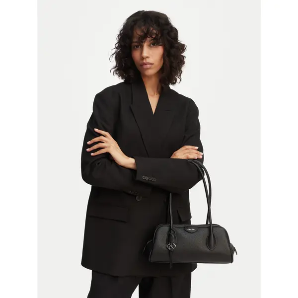 Calvin Klein Torbica Calvin Klein Quilted Nylon Ew Satchel LV04F3743G Crna
