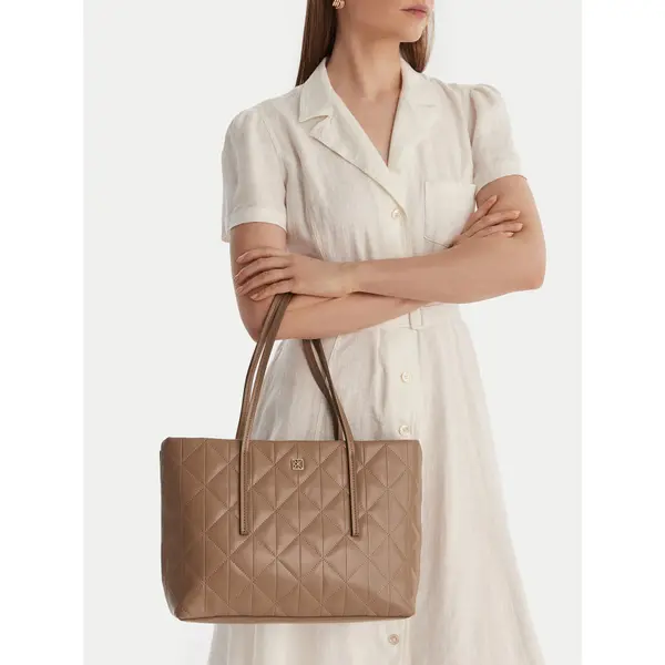 Calvin Klein Torbica Calvin Klein Quilted Small Tote LV04F3325G Bež