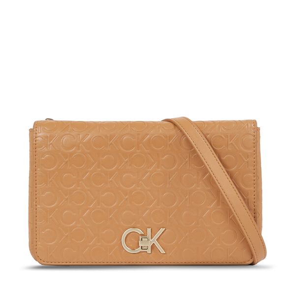Calvin Klein Torbica Calvin Klein Re-Lock Double Gusett Xbody-Emb K60K611532 Brown Sugar GA5