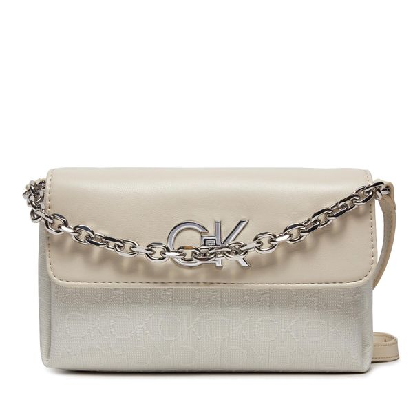 Calvin Klein Torbica Calvin Klein Re-Lock Mini Crossbody Bag_Jcq K60K611989 Dk Ecru Jacquard Mono PC4