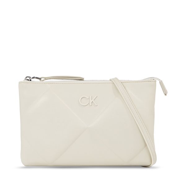 Calvin Klein Torbica Calvin Klein Re-Lock Quilt Crossbody K60K611042 Dk Ecru PC4