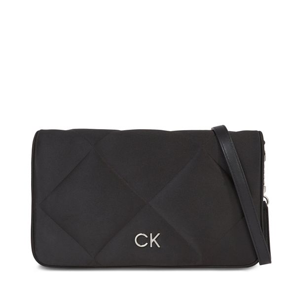 Calvin Klein Torbica Calvin Klein Re-Lock Quilt Shoulder Bag-Satin K60K611300 Ck Black BAX