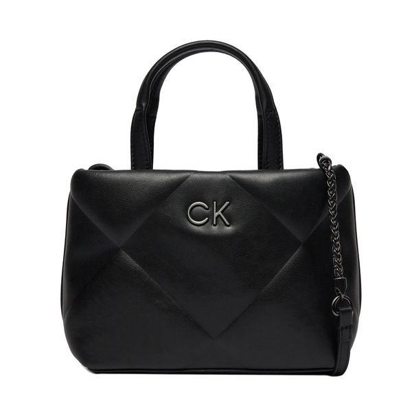 Calvin Klein Torbica Calvin Klein Re-Lock Quilt Tote Mini K60K611340 Ck Black BEH