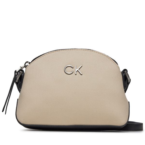Calvin Klein Torbica Calvin Klein Re-Lock Seasonal Xbody Sm_Canvas K60K611793 Dk Ecru PC4