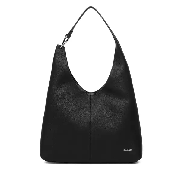 Calvin Klein Torbica Calvin Klein Slouchy Leather Md Shoulder Bag LV04F3543G Crna