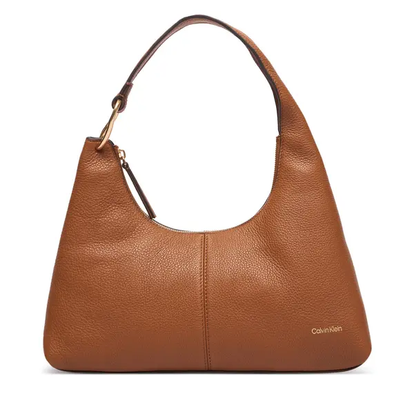 Calvin Klein Torbica Calvin Klein Slouchy Leather Shoulder Bag LV04F3657G Zelena