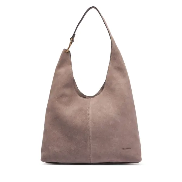 Calvin Klein Torbica Calvin Klein Slouchy Suedelarge Shoulder Bag LV04F3690G Smeđa