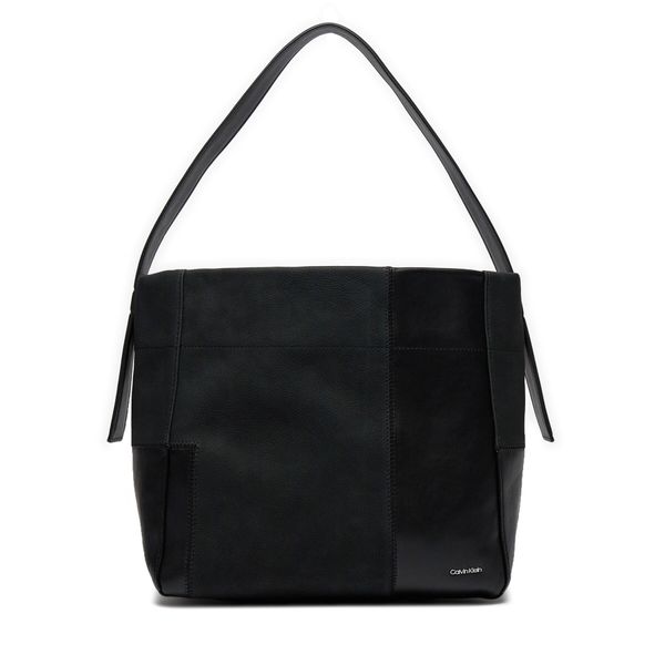 Calvin Klein Torbica Calvin Klein Texture Block Medium Shopper K60K611658 Ck Black BEH
