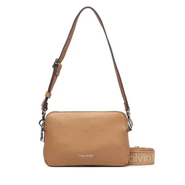 Calvin Klein Torbica Calvin Klein Webbing 2X Strap Camera Bag LV04F3656G Bež