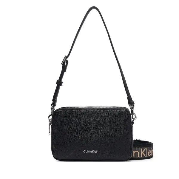 Calvin Klein Torbica Calvin Klein Webbing 2X Strap Camera Bag LV04F3656G Crna
