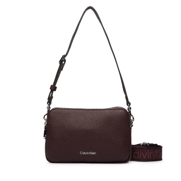 Calvin Klein Torbica Calvin Klein Webbing 2X Strap Camera Bag LV04F3656G Smeđa