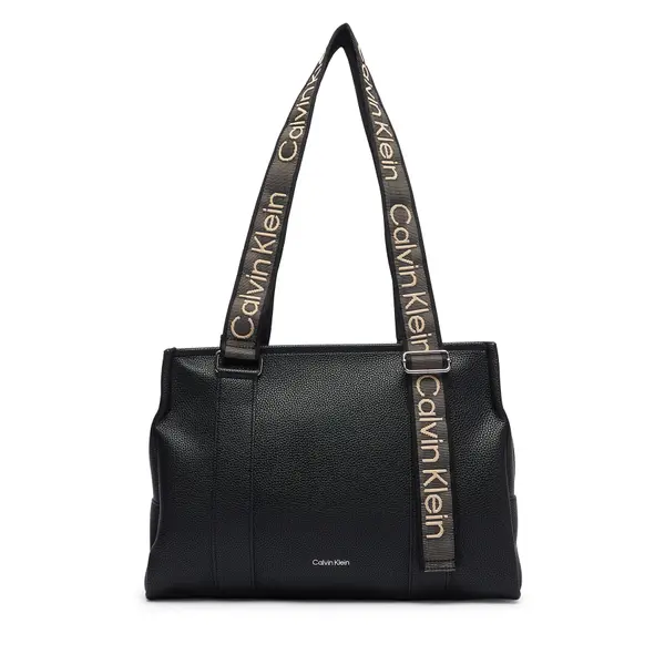 Calvin Klein Torbica Calvin Klein Webbing Adj Strap Tote LV04F3644G Crna