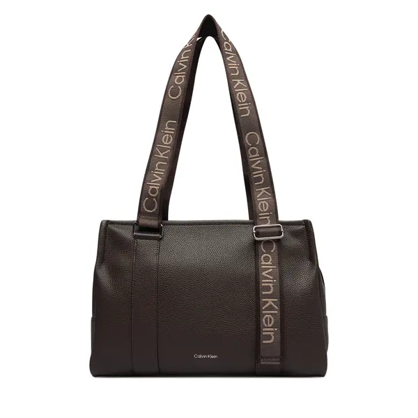 Calvin Klein Torbica Calvin Klein Webbing Adj Strap Tote LV04F3644G Smeđa