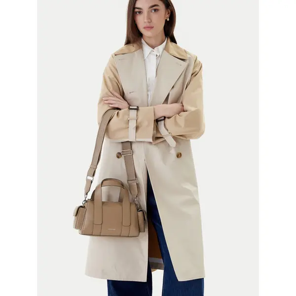 Calvin Klein Torbica Calvin Klein Webbing Strap Pocket Bag LV04F3291G Bež
