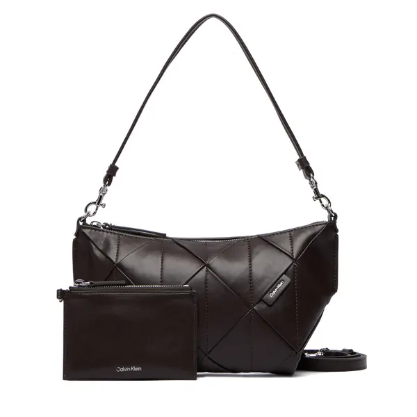 Calvin Klein Torbica Calvin Klein Woven Shoulder Bag LV04F3546G Smeđa
