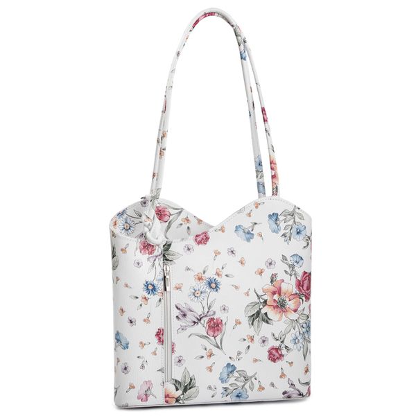 Creole Torbica Creole K10637 Biały/Kwiaty