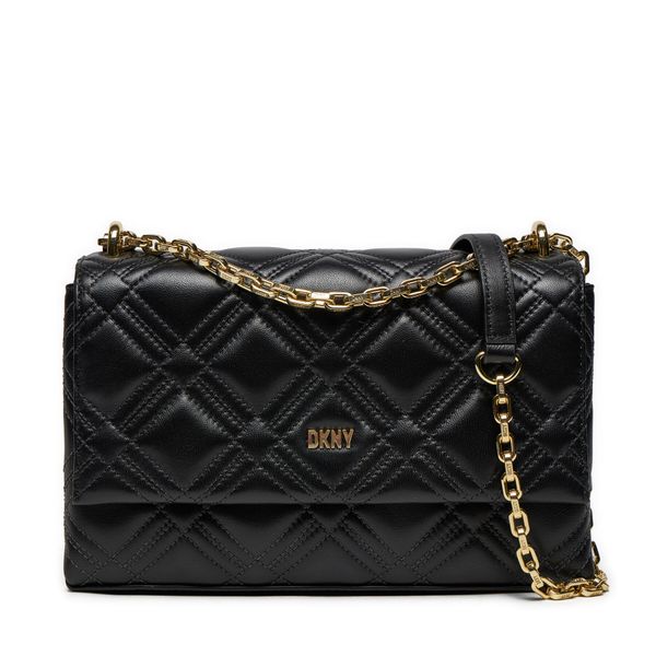 DKNY Torbica DKNY Evon Flap Shoulder R413BC66 Blk/Gold BGD