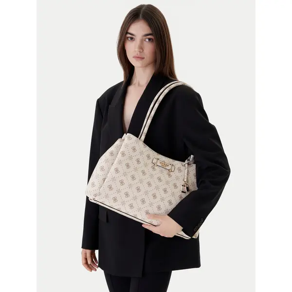 Guess Torbica Guess Carrie Logo HWGP98 98220 Écru