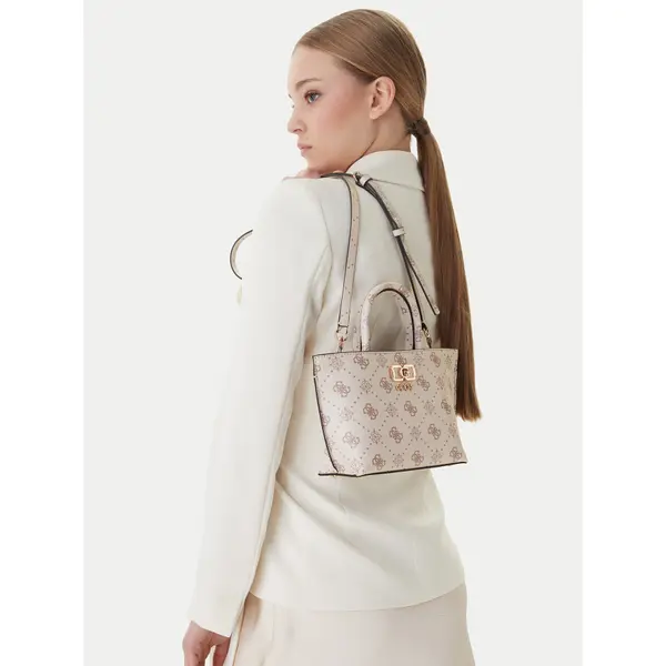 Guess Torbica Guess Emelie Logo Mini HWGP99 28750 Écru