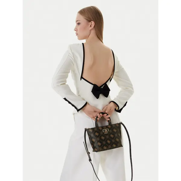Guess Torbica Guess Emelie Logo Mini HWGP99 28750 Smeđa