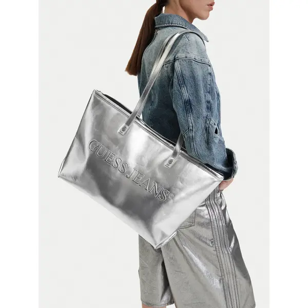 Guess Jeans Torbica Guess Jeans CWBEO-GUESS-B-015-09 Srebrna