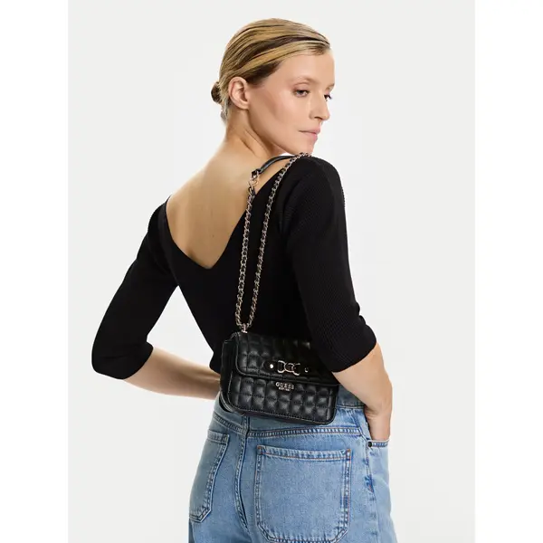 Guess Torbica Guess Nadira Mini HWQG84 24780 Crna