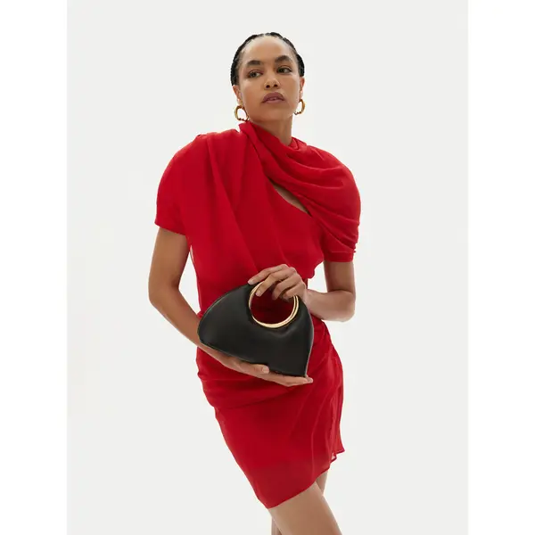 JACQUEMUS Torbica JACQUEMUS Mini ring handbag 241BA395 Crna