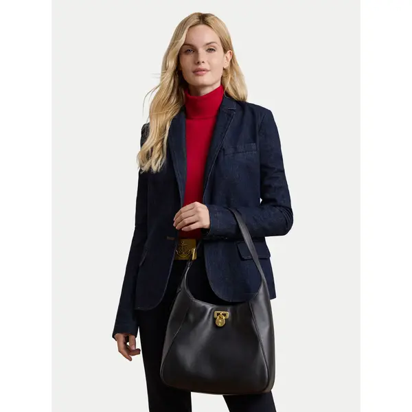 Lauren Ralph Lauren Torbica LAUREN RALPH LAUREN Large Tanner Shoulder Bag 431956790002 Crna