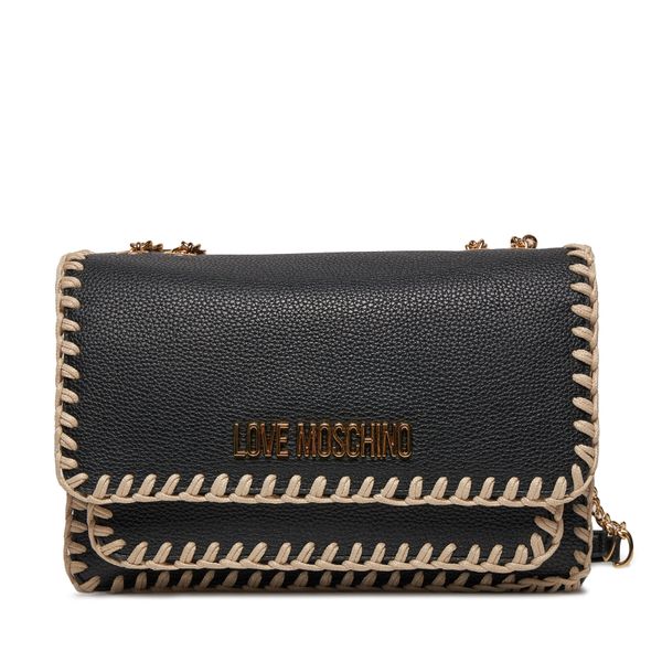 LOVE MOSCHINO Torbica LOVE MOSCHINO JC4104PP1ILJ100A Nero Handstitch Ecru