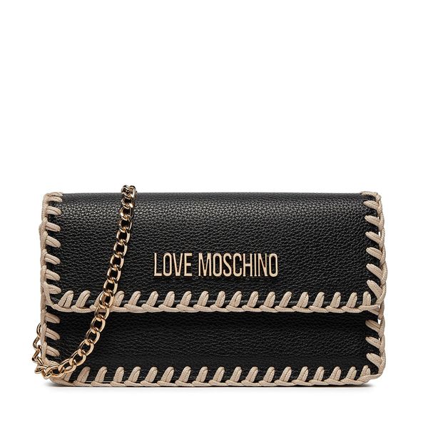 LOVE MOSCHINO Torbica LOVE MOSCHINO JC4108PP1ILJ100A Nero Handstitch Ecru
