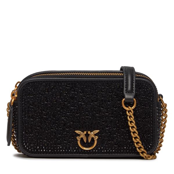 Pinko Torbica Pinko Camera Case Camoscio PE 24 PLTT 102810 A0EH Nero/Antique Gold Z99Q