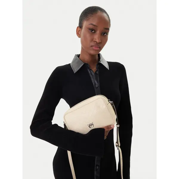 pinko Torbica PINKO Carrie Camera Bag Classic Al 25-26 PLTT 104336 A2JC Écru