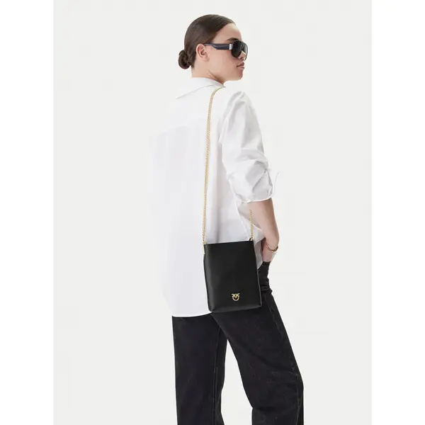 pinko Torbica PINKO Flat Satchel AI 25-26 PCPL 105352 A0QO Crna
